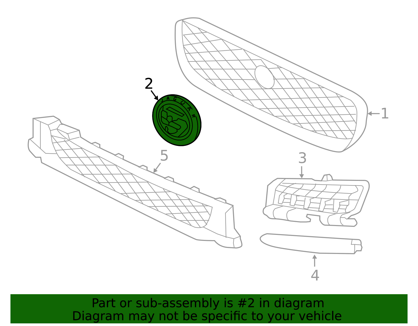 2014-2020 Jaguar Grille Emblem C2D52972 | OEM Parts Online