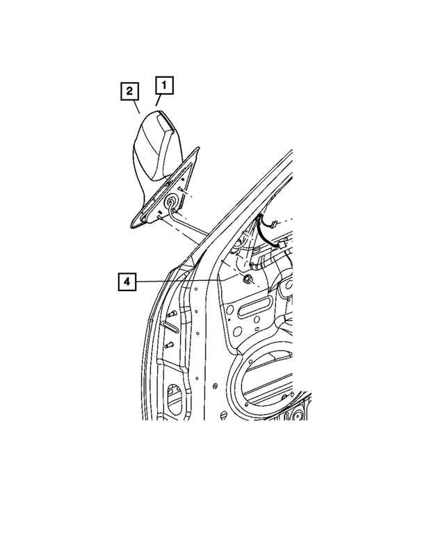 1DG491BMAB - : Outside, Rear-View, Electric, Heated Mirror, Left for Mopar Image