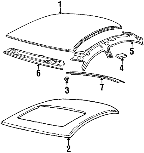 Roof & Components for 1998 Saturn SL #0