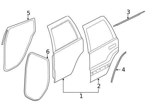 Door & Components for 2012 Jeep Grand Cherokee #0