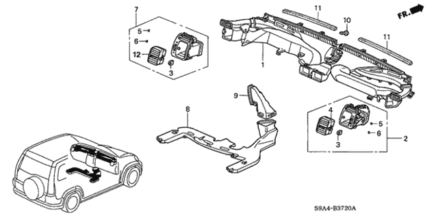 Duct for 2003 Honda CR-V #0