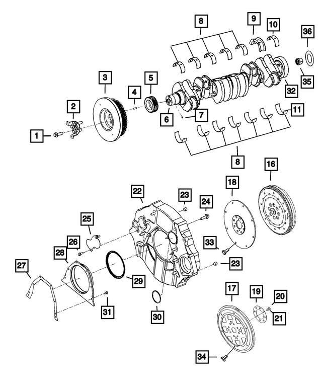 68002984AA - 6.7L Turbo Diesel; Engine: Bolt, Mounting, Damper To Crankshaft for Mopar Image