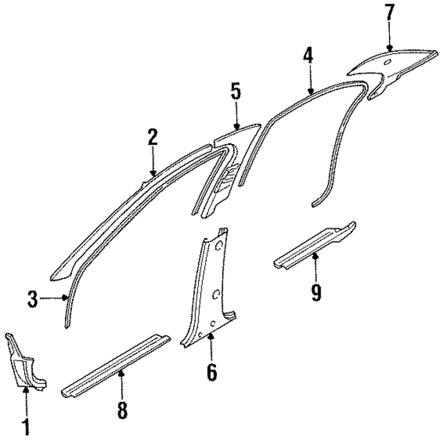 7691178J00 - Body: Windshield Pillar Trim for Infiniti Image