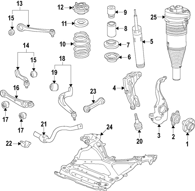 4G0407613 - Suspension: Front Hub for Audi Image
