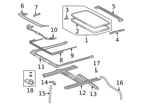 Sunroof for 2001 Toyota Avalon #0