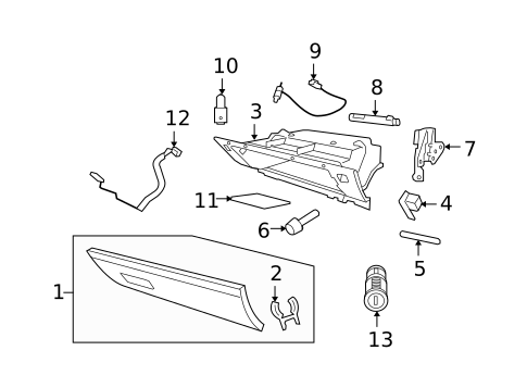 Glove Box for 2008 Volvo XC70 #0