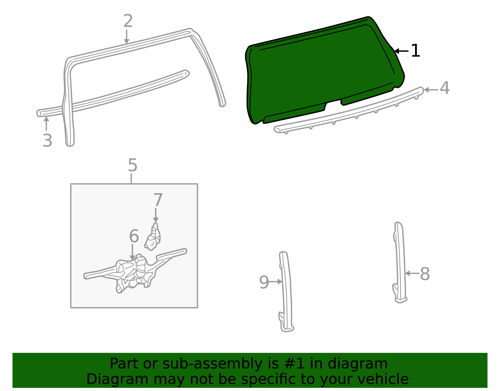 68150-0C012 - Lift-Gate Glass - 2001-2007 Toyota Sequoia | OEM Genuine ...
