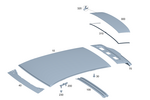 2946500100 - Roof: Paneling, Roof for Mercedes-Benz: EQE 350 SUV, EQE 350+ SUV, EQE 500 SUV, EQE AMG SUV Image