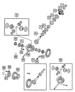 68305291AA - Rear Axle; American Axle 292 MM Single Rear Wheel; Differential and Drive Line: Differential Pinion Shaft for Ram: 2500 Image