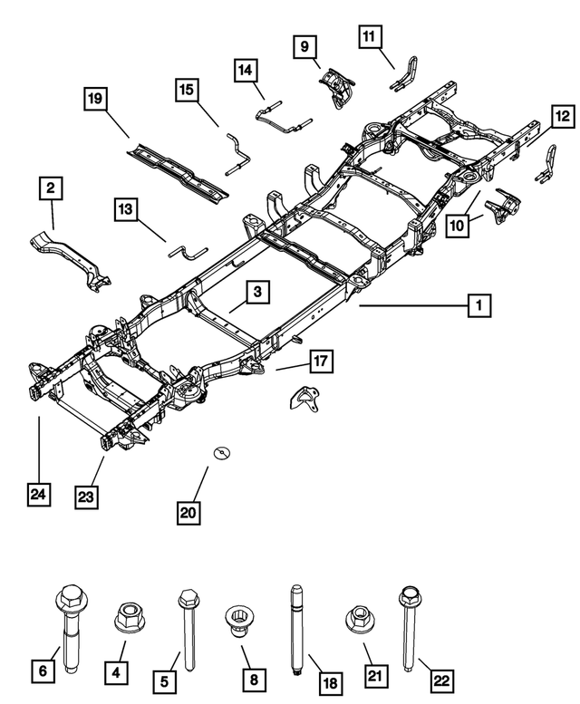 55276324AB - Frame, Bumper and Fascia: Frame To Body Isolator for Mopar Image