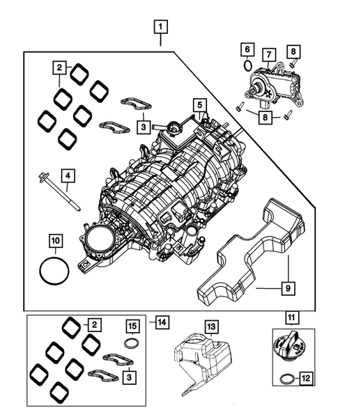 Manifolds and Vacuum Fittings for 2019 Ram 1500 #1