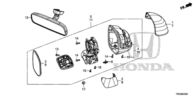 Mirror (1) for 2012 Honda Civic #0