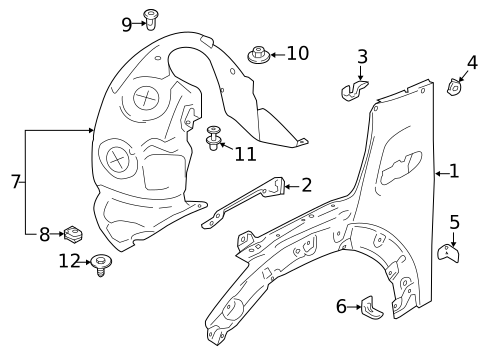 thumbnail interactive-video image 1 of Evan-Fischer Front Right Fender Liner For Mini Cooper 2014-2021 – Direct Replacement OE 51717319760 1 of 5