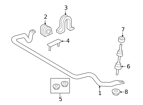 Stabilizer Bar & Components for 2004 Ford F-150 #1