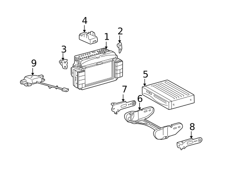 Navigation System Components for 2002 Lexus LS430 #0