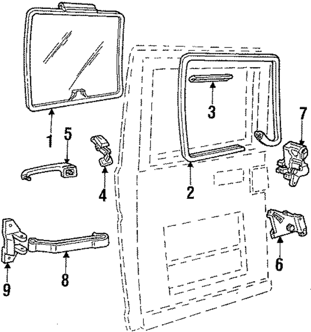 D5UZ1125722E - Body: Glass for Ford: E-150 Econoline, E-150 Econoline Club Wagon, E-250 Econoline, E-250 Econoline Club Wagon, E-350 Econoline, E-350 Econoline Club Wagon Image