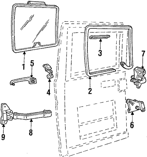 Side Door for 1990 Ford E-250 Econoline #0