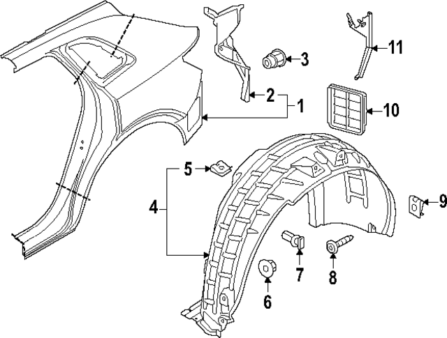 4KE809838 - Body: Quarter Panel for Audi Image