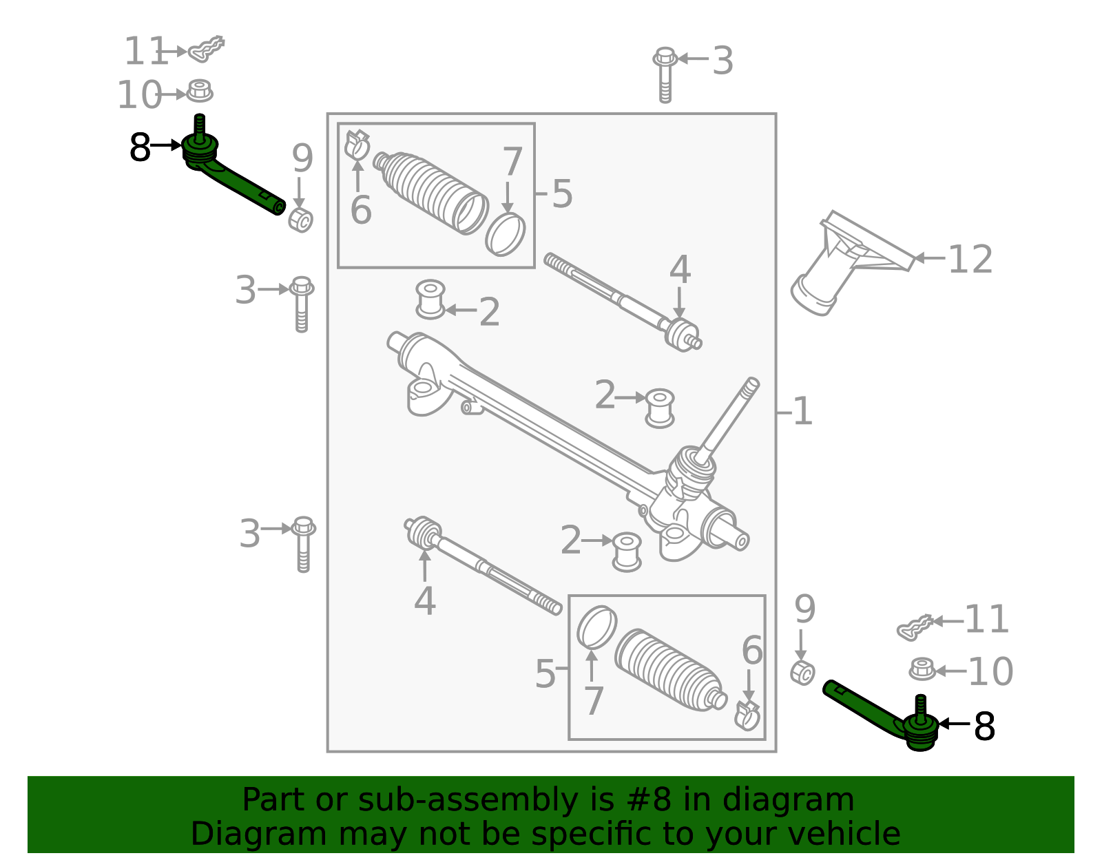 TK48-32-280A - Outer Tie Rod 2016-2023 Mazda CX-9 | Mazda-Parts