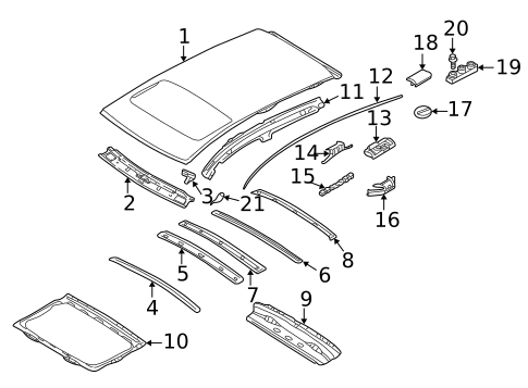 Exterior Trim - Roof for 2000 Volvo V40 #0