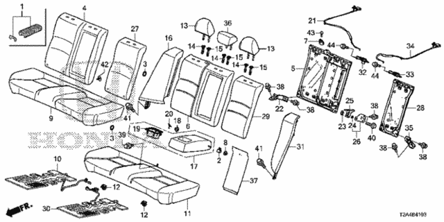 Rear Seat (2) (Tachi-S) for 2016 Honda Accord #0