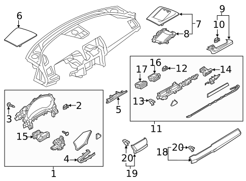 Instrument Panel Components for 2020 Mazda 6 #0