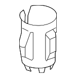 LA1068D21 - Body: Windshield Pillar Trim Clip for Mazda: 5, 6, MPV, MX-5 Miata, MX-6, RX-7, RX-8 Image