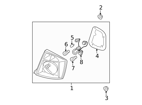 Tail Lamps for 2009 Kia Spectra #0