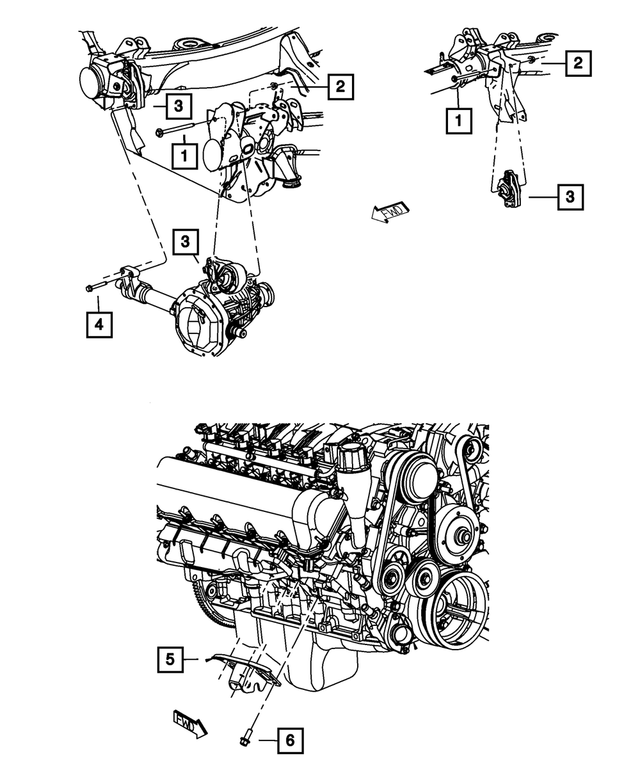 6505165AA - 4.7L Gas; Engine: Nut, Mounting for Mopar Image image