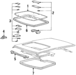 MB195821 - : Weatherstrip for Mitsubishi: Cordia Image