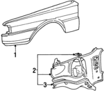 811821021H - Body: Fender for Audi: 4000 Quattro Image