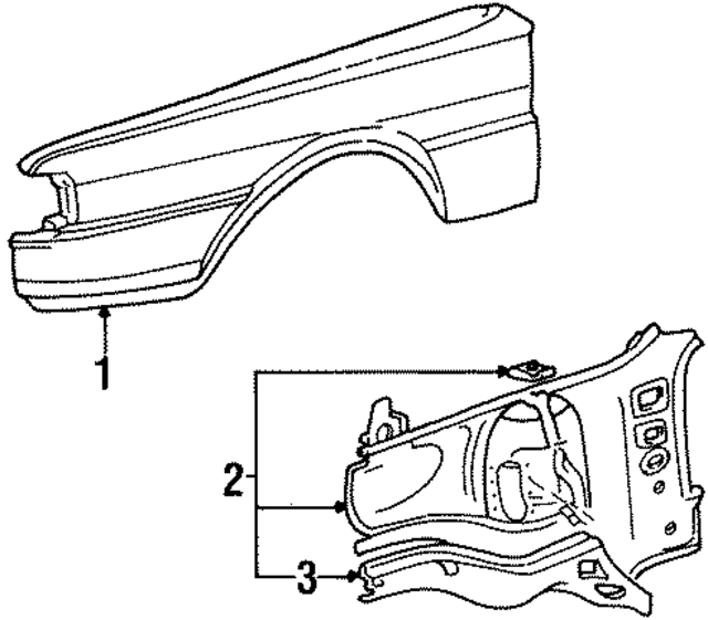 855821021K - Body: Fender for Audi Image