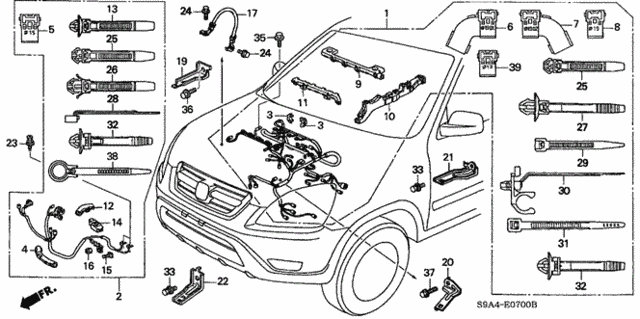 Engine Wire Harness for 2002 Honda CR-V #0