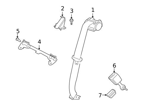 Seat Belt for 2008 Jaguar XK #1