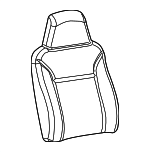 89041461 - : Pewter Driver Seat Back Cushion Cover for Chevrolet: Colorado | GMC: Canyon Image