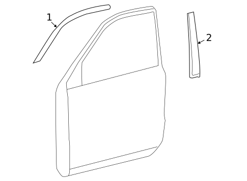 Exterior Trim - Front Door for 2010 Toyota Land Cruiser #0