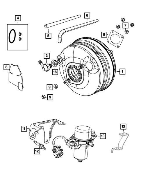 Power Brake Booster for 2016 Dodge Grand Caravan #0