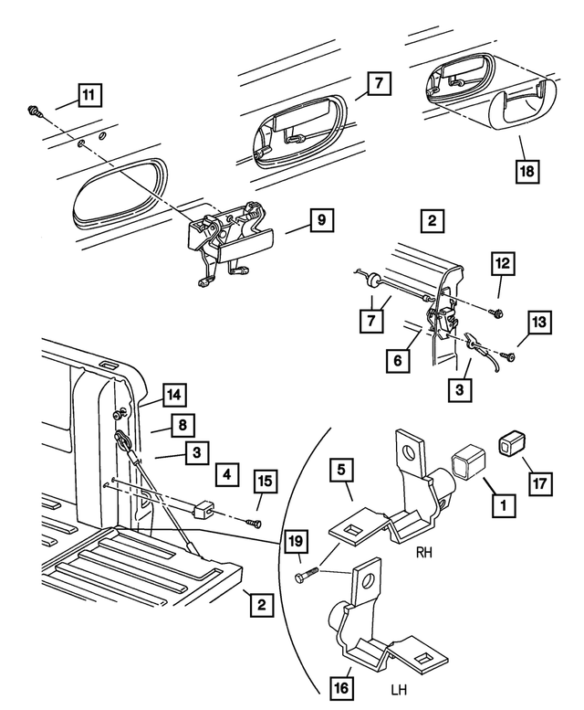 55275020 - Body Sheet Metal Except Doors: Box Side Reinforcement, Right for Mopar Image