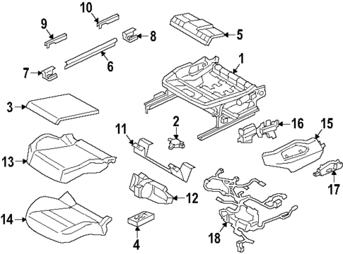 Driver Seat Components for 2024 Porsche Cayenne #3