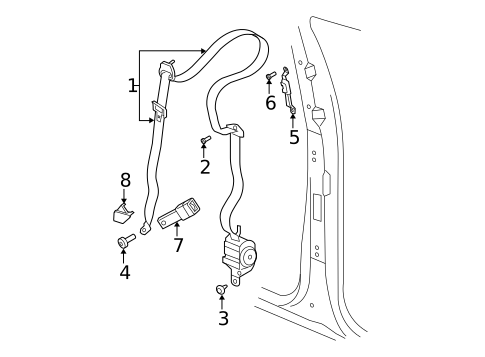 Front Seat Belts for 2007 Dodge Durango #0