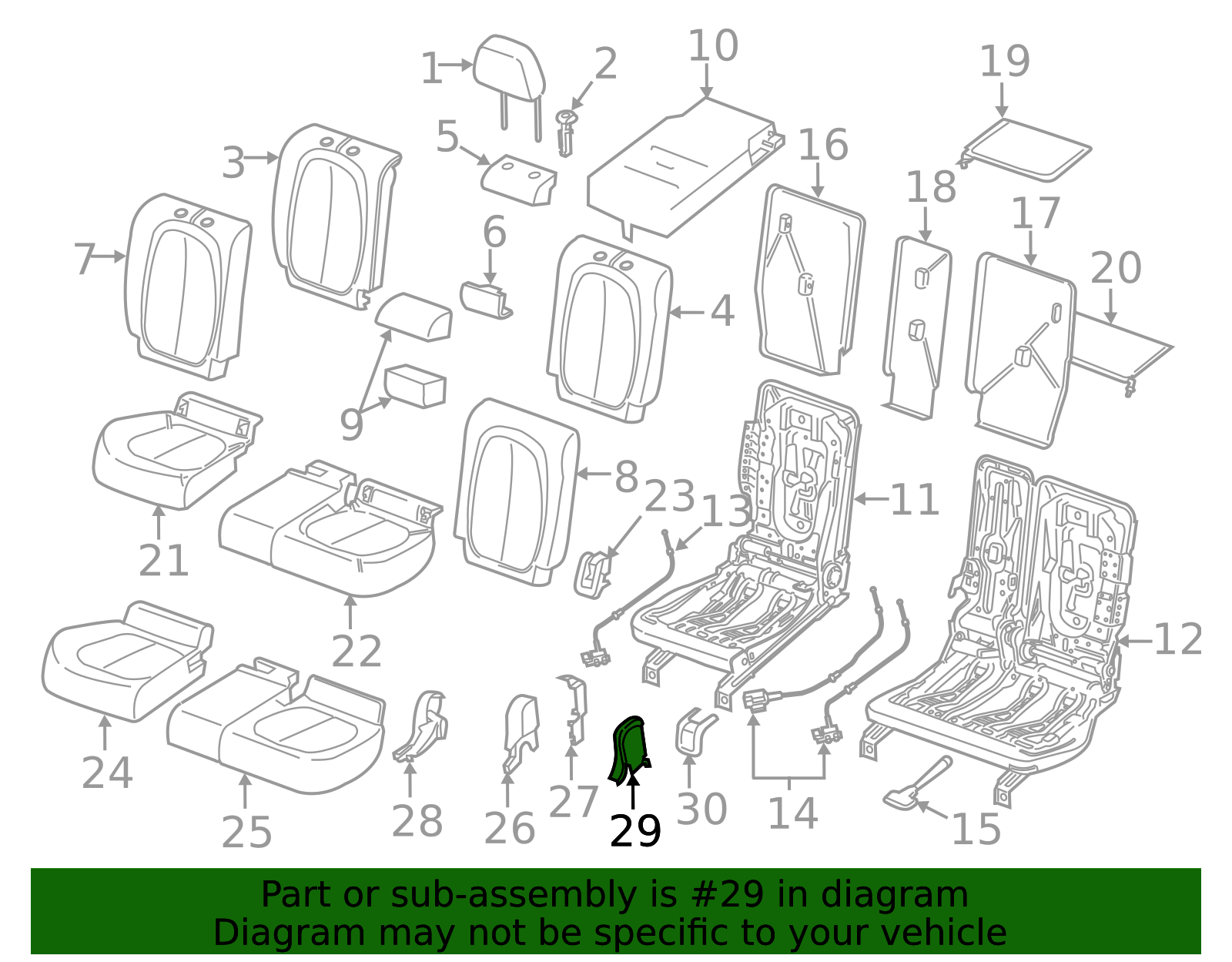 Seat Frame Trim - Factory Style Interior Detail 52-20-7-384-748 ...