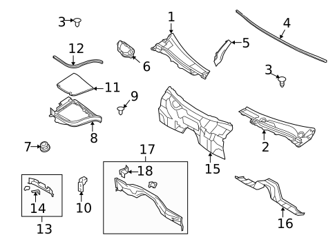 Cowl for 2010 INFINITI G37 #0