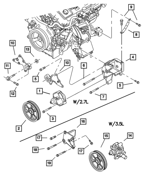 Power Steering Pump for 2002 Chrysler Concorde #0