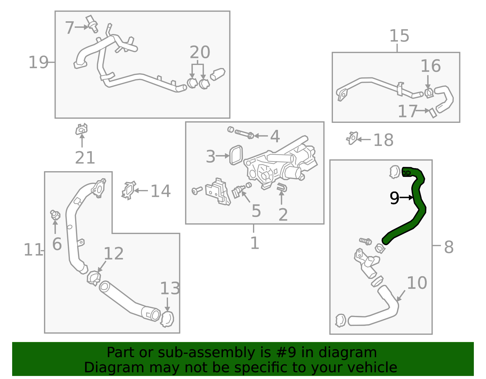 2020-2026 GM Radiator Inlet Hose 84863060 GM | GMPartsDirect.com