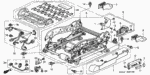 90101SDBA71 - Interior/Bumper: SCREW, LINK COVER for Honda Image