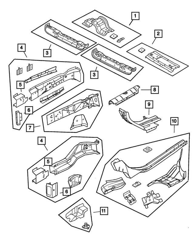 4814493AD - Frames and Bumpers: Front Seat Reinforcement for Mopar Image image
