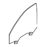 51335A08A87 - Body: Door Glass for BMW Image