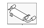 201001AA2A - Exhaust: Muffler for Nissan Image