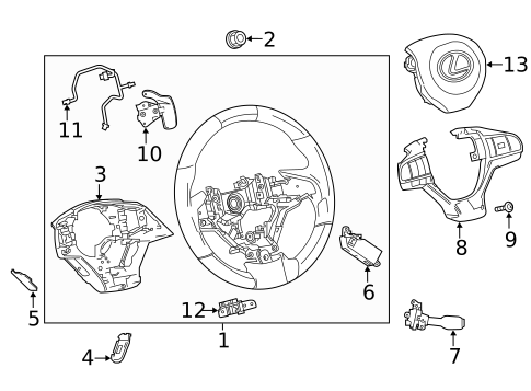 Steering Wheel & Trim for 2022 Lexus RX350 #2
