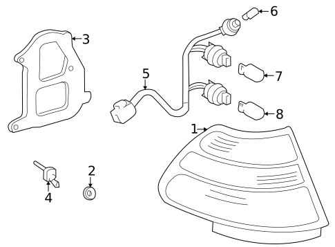 Tail Lamps for 2002 Lexus LS430 #0